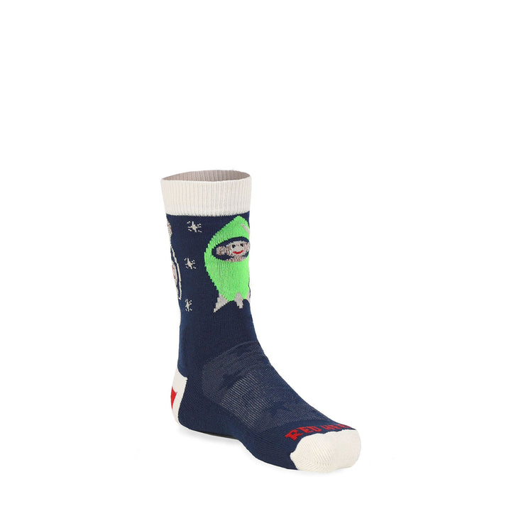 Kid’s Astronaut Monkey Lightweight Crew Everyday Sock - 2 Pack Grey Kids&