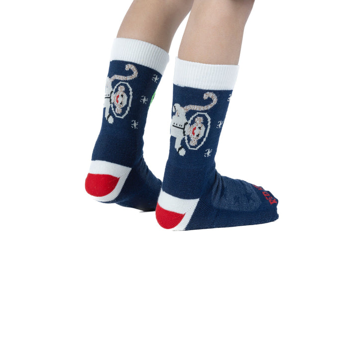 Kid’s Astronaut Monkey Lightweight Crew Everyday Sock - 2 Pack Grey Kids&