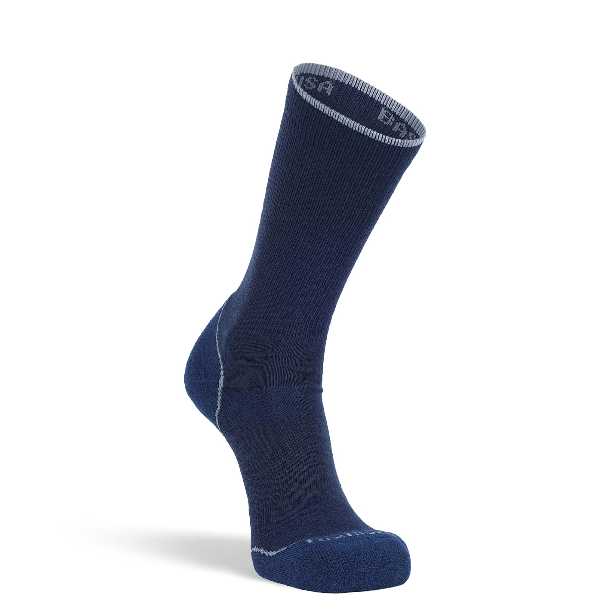 Men's Basecamp 2.0 Lightweight Crew Hiking Sock Dark Blue Medium - Fox River