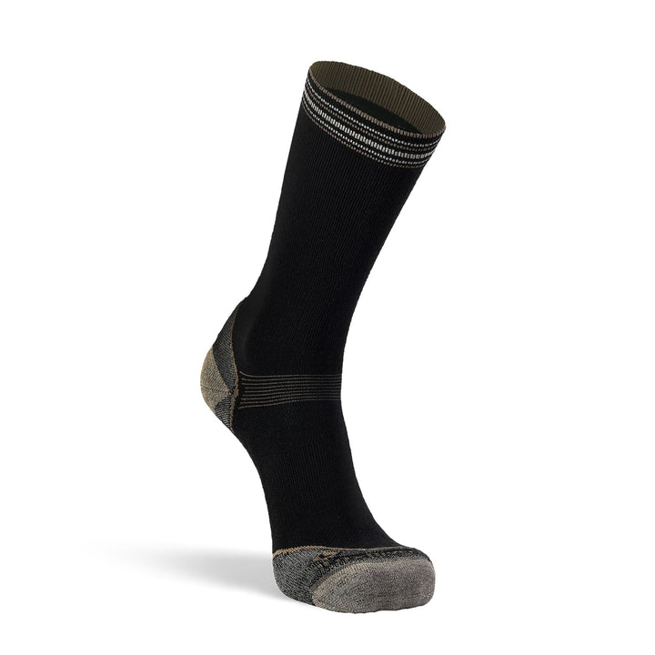 Stripe Medium Weight Crew Hiking Sock Black Medium - Fox River