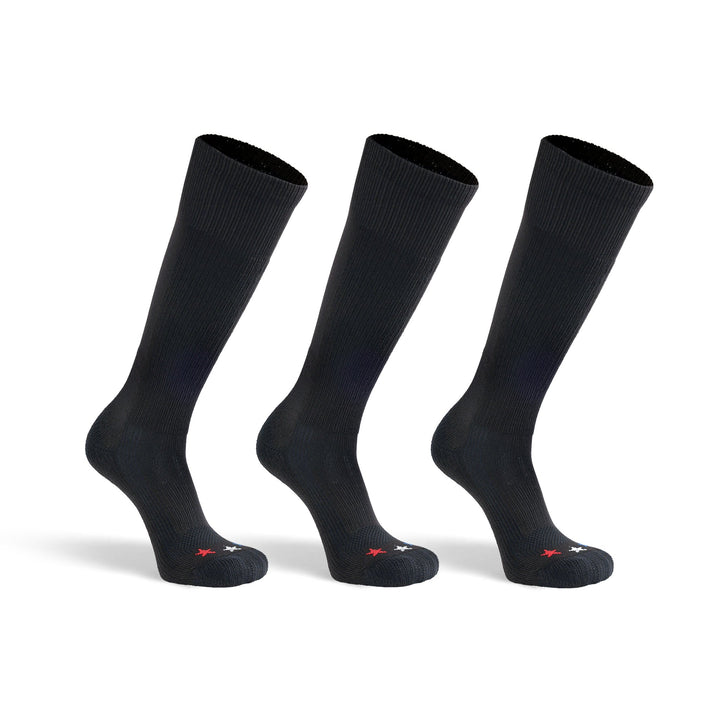 Tactical Boot Americana Lightweight Mid - Calf Military Sock Bundle - 3 Pairs Black Small - Fox River