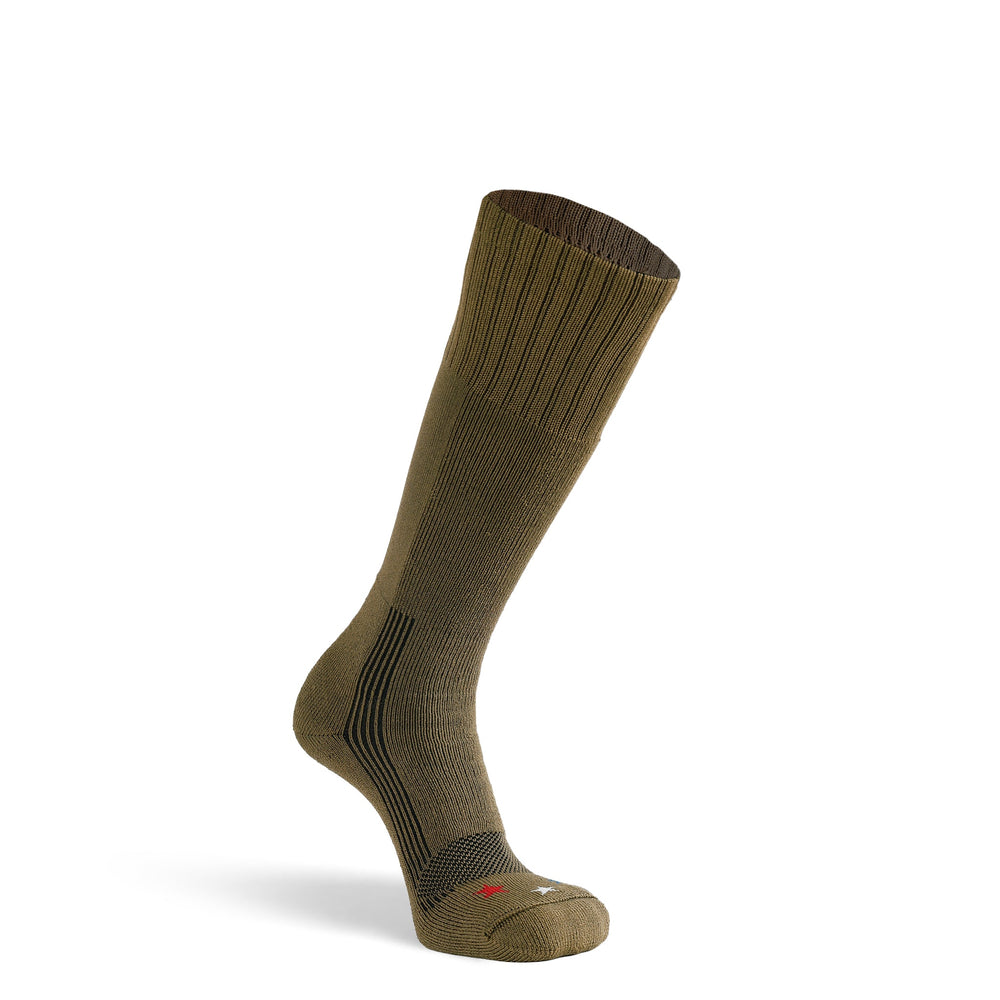 Wick Dry Maximum Americana Medium Weight Mid - Calf Boot Military Sock Coyote Brown Small - Fox River