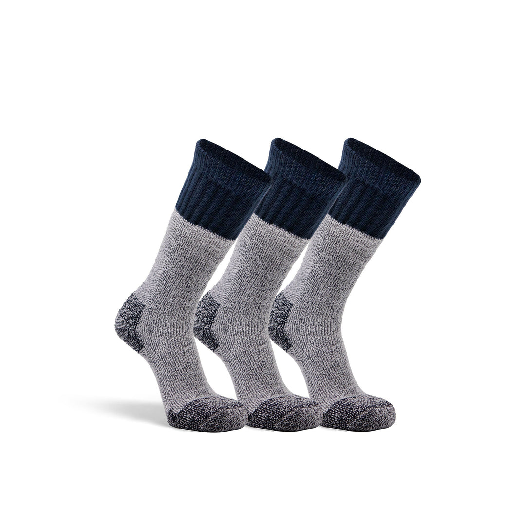 Wick Dry Outlander Heavyweight Mid-Calf Boot &amp; Field Sock - 3 Pairs Navy Medium - Fox River