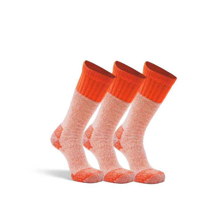 Wick Dry Outlander Heavyweight Mid-Calf Boot &amp; Field Sock - 3 Pairs Orange Medium - Fox River