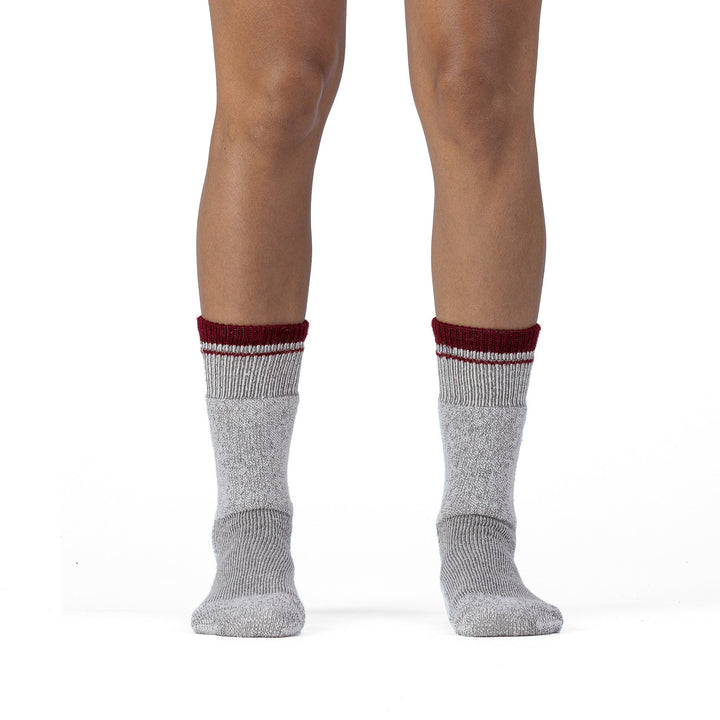 Boot &amp; Field Her Field Medium Weight Mid-Calf Boot Char Mix/Berry Medium - Fox River