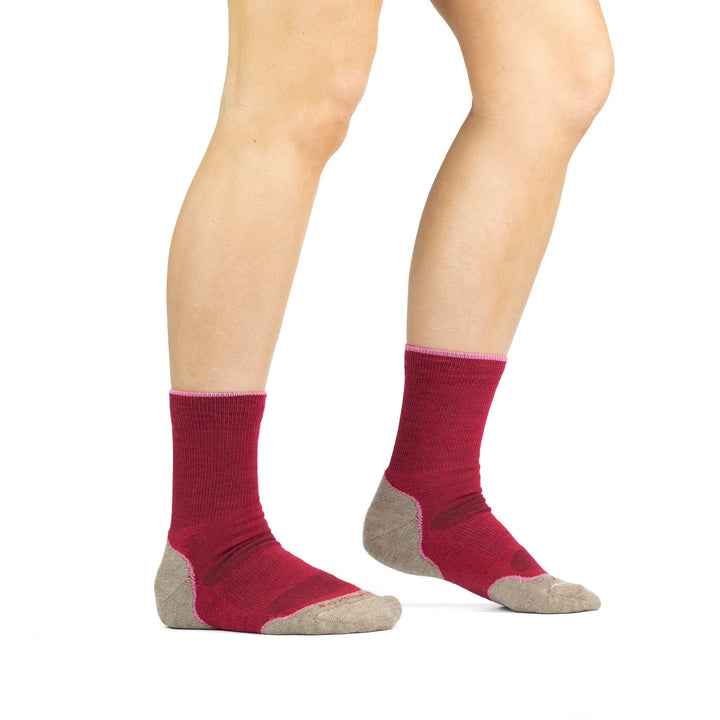 Hike Basecamp 2.0 Lightweight Crew Burgundy/Beige Medium - Fox River
