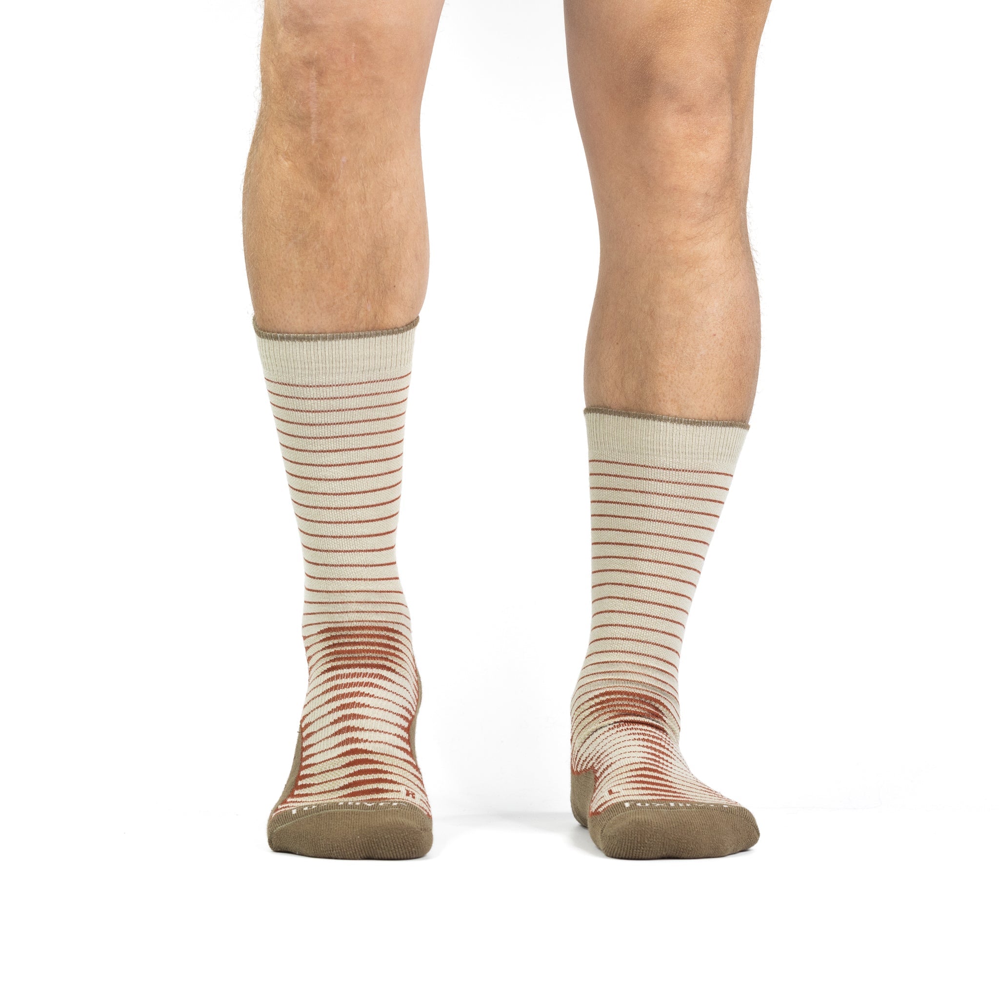 Hike Stripe Lightweight Crew Beige Medium - Fox River