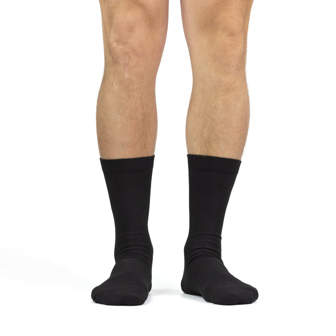 Military Dress Ultra-Lightweight Crew - 2 Pack Black Medium - Fox River