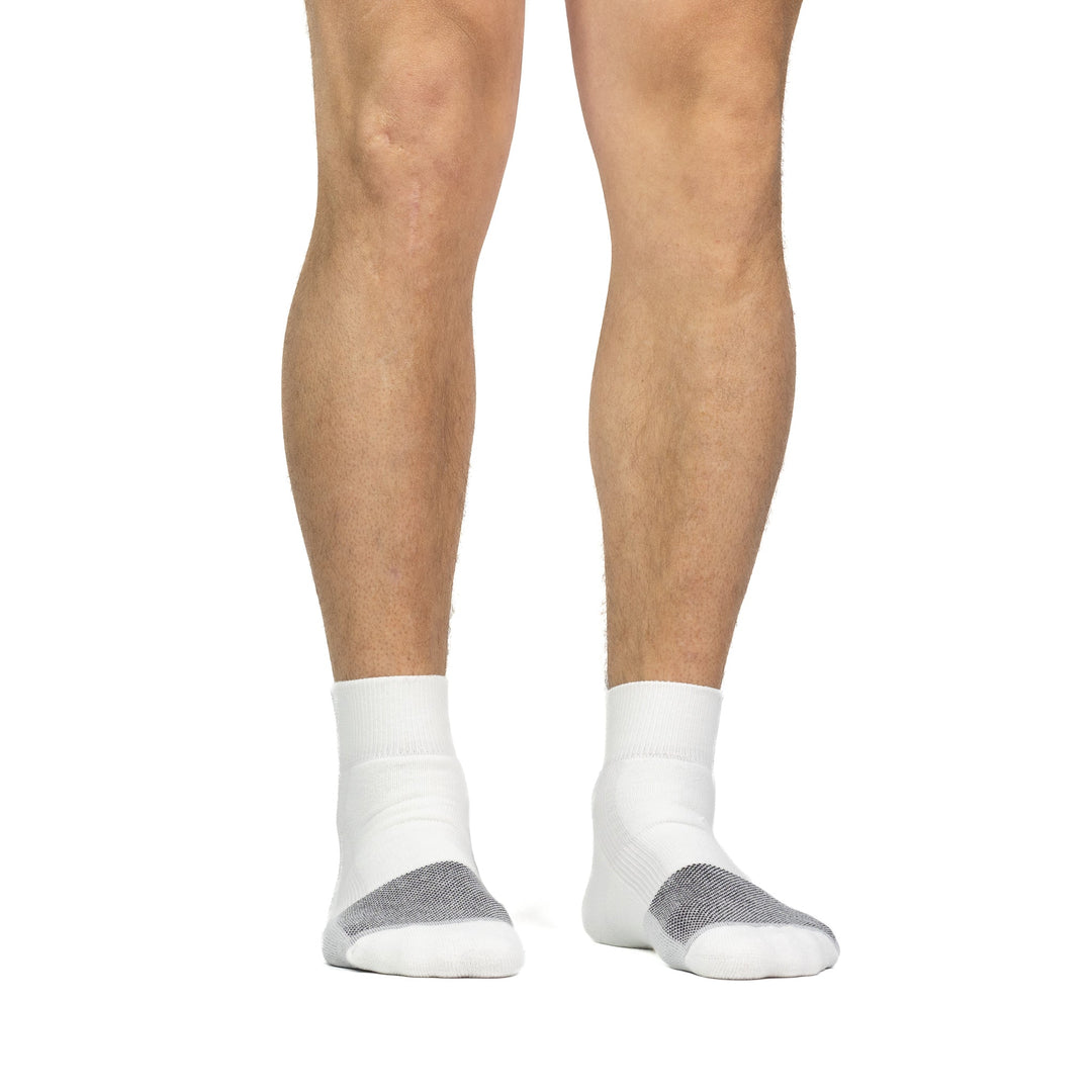 Wick Dry Triathlon Lightweight Quarter Crew White Medium - Fox River